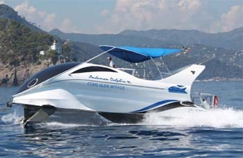 Andaman Lagoons - Popular Water Sports Activity or Adventure Activity Andaman Dolphin Cruise (a Speed Boat with Glass Bottom) at Port Blair in Andaman Islands